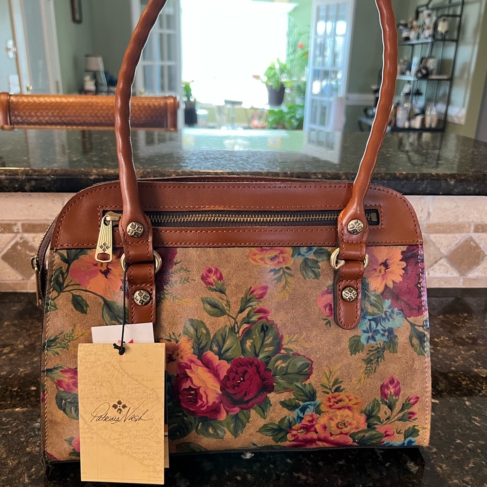 Floral Leather Handbag